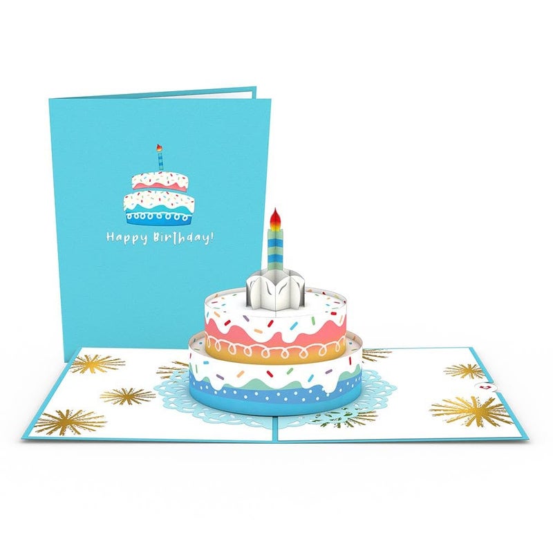 Lovepop Rainbow Birthday Cake Pop-Up Card for Her and Him - 3D Greeting Cards for Boys, Girls, Men, Women - 5" x 7" Card - Blank Notecard & Envelope Included - Image 2